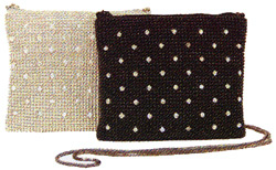 Whiting & Davis Bubble Mesh with Crystals Dance Bag