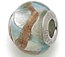 Zable Silver Blue Murano Glass Bead