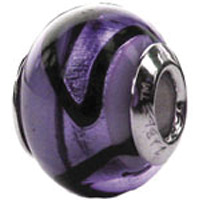 Zable Purple Murano Bead